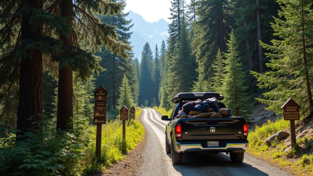 access rugged forest roads