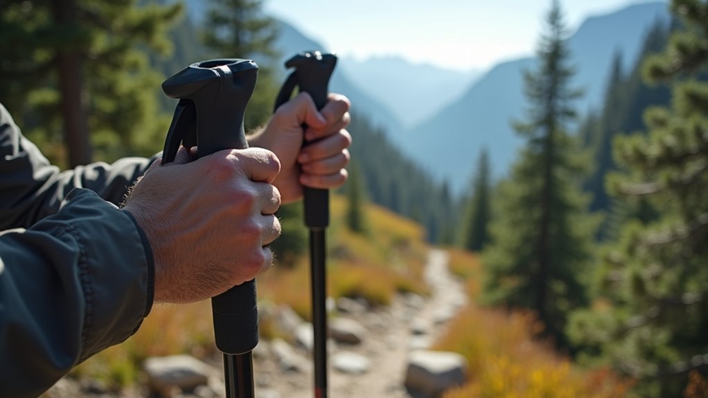 adjust poles for uphill