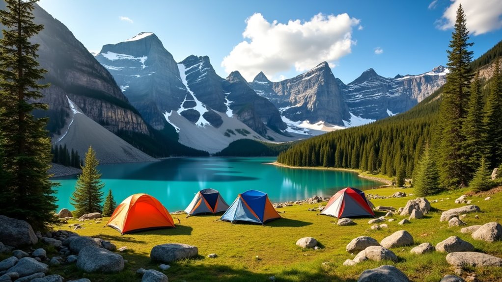 affordable camping with mountain views