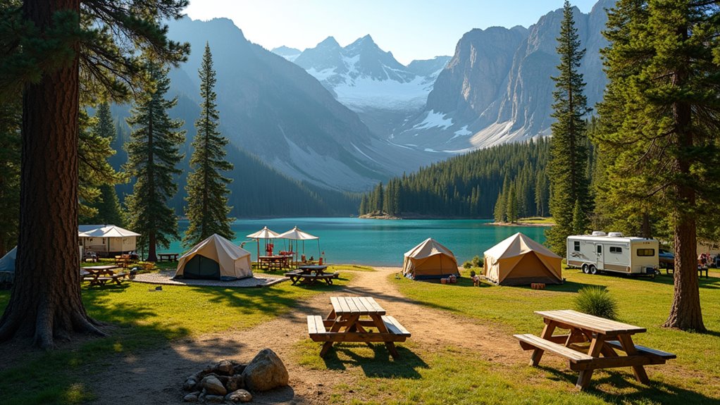 affordable glacier lakefront camping