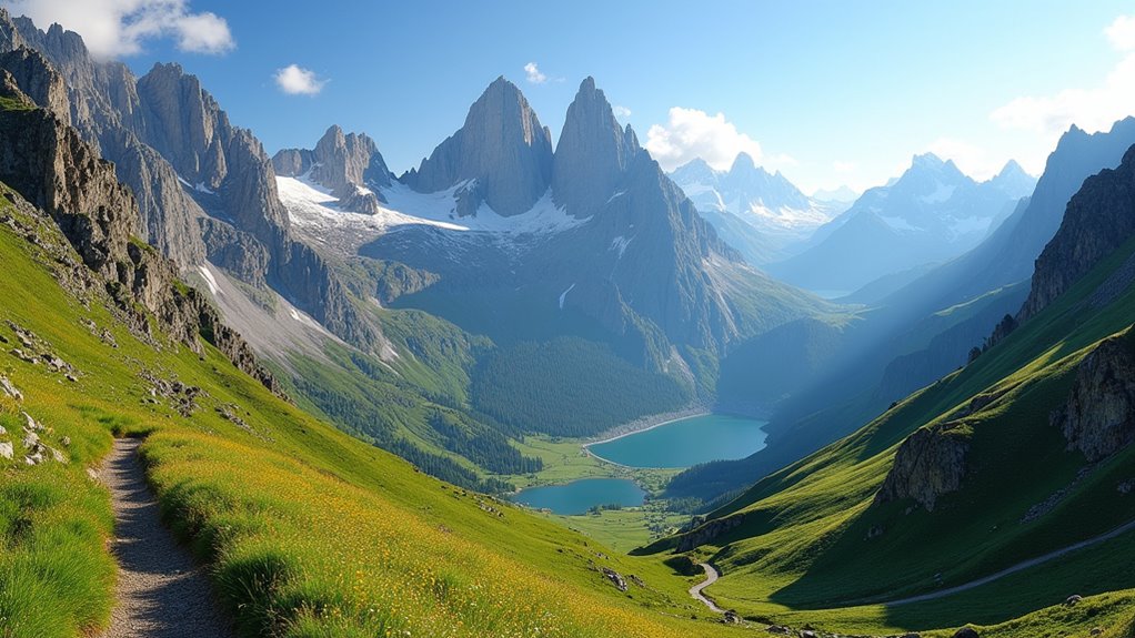 alpine hike france to switzerland