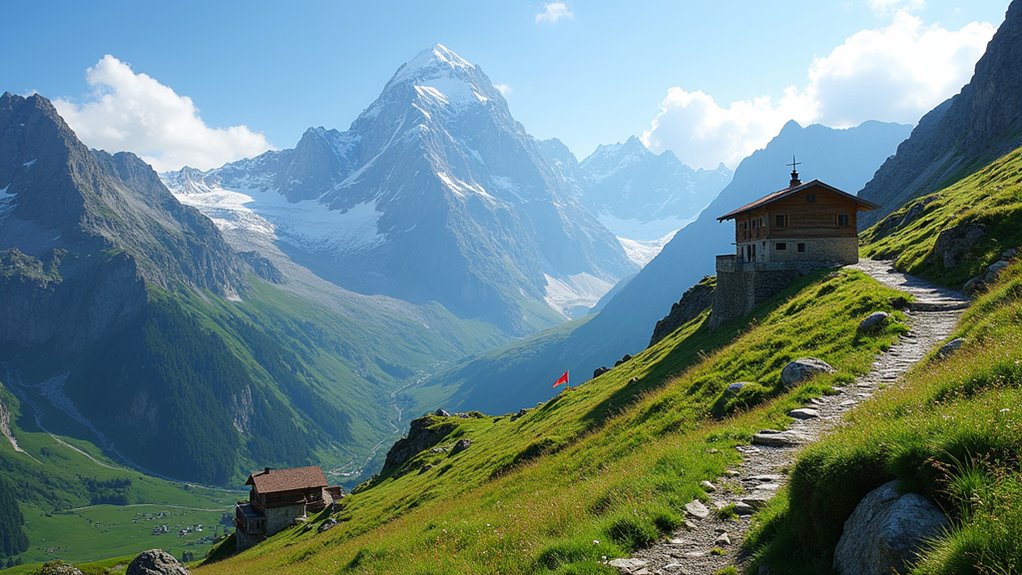 alpine trek around mont blanc