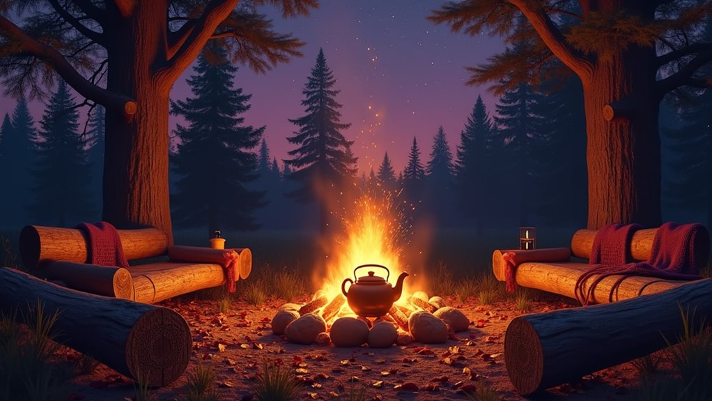autumn campfire evening traditions