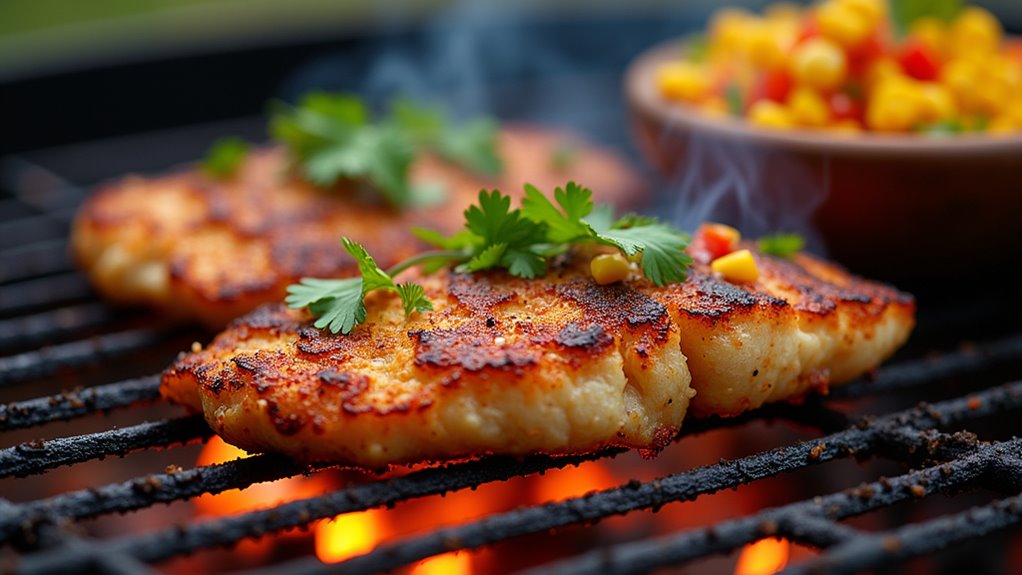 blackened fish with corn salsa