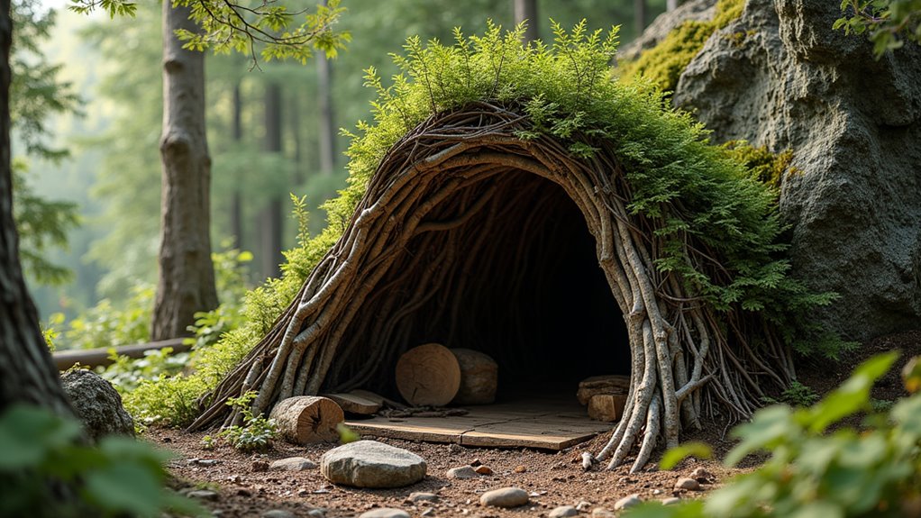build natural emergency shelter