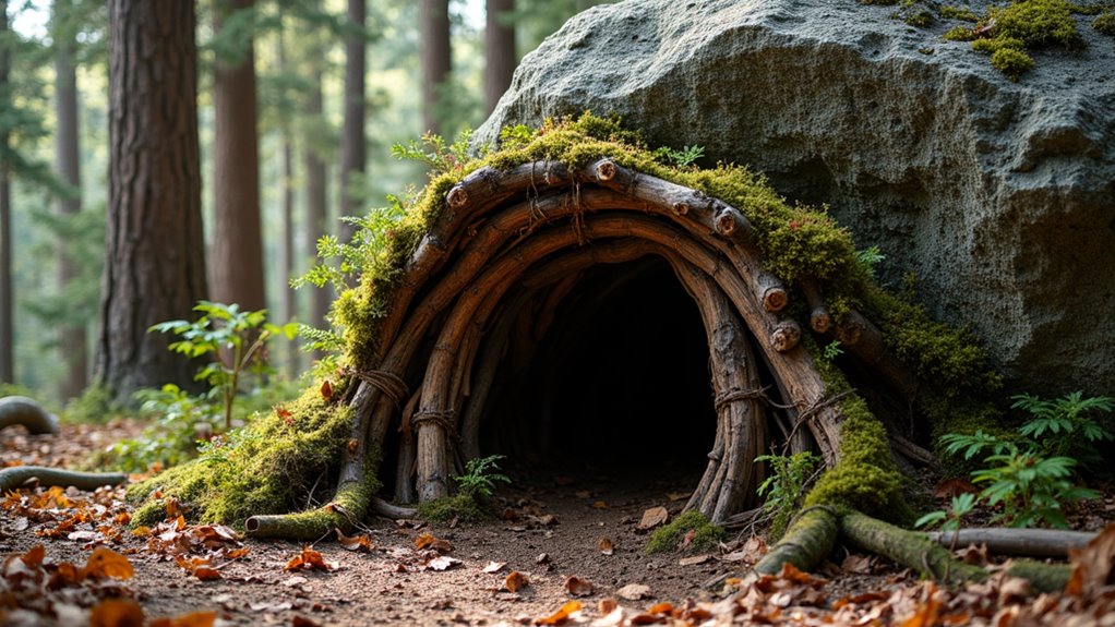 build natural emergency shelters