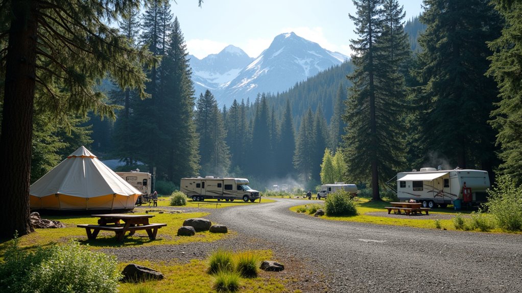 camp near crater lake