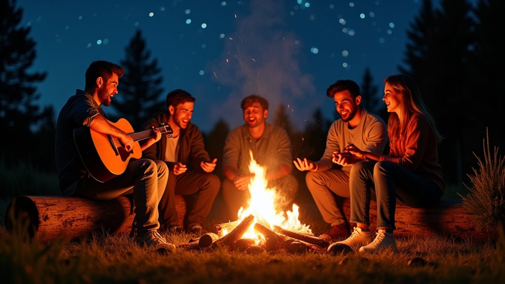 campfire singing and music