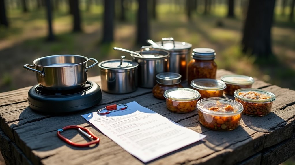 camping cooking and storage