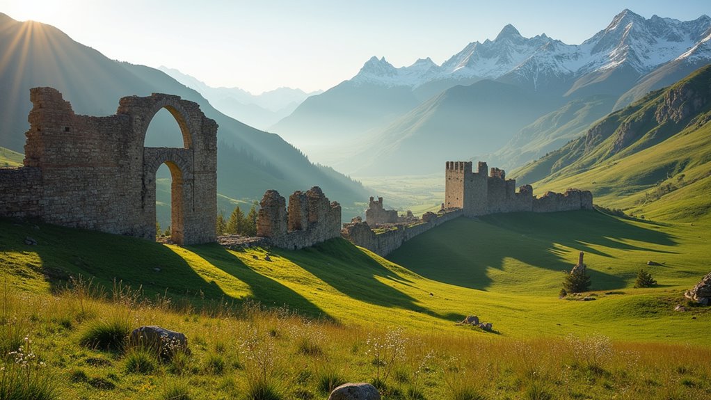 camping near ancient ruins