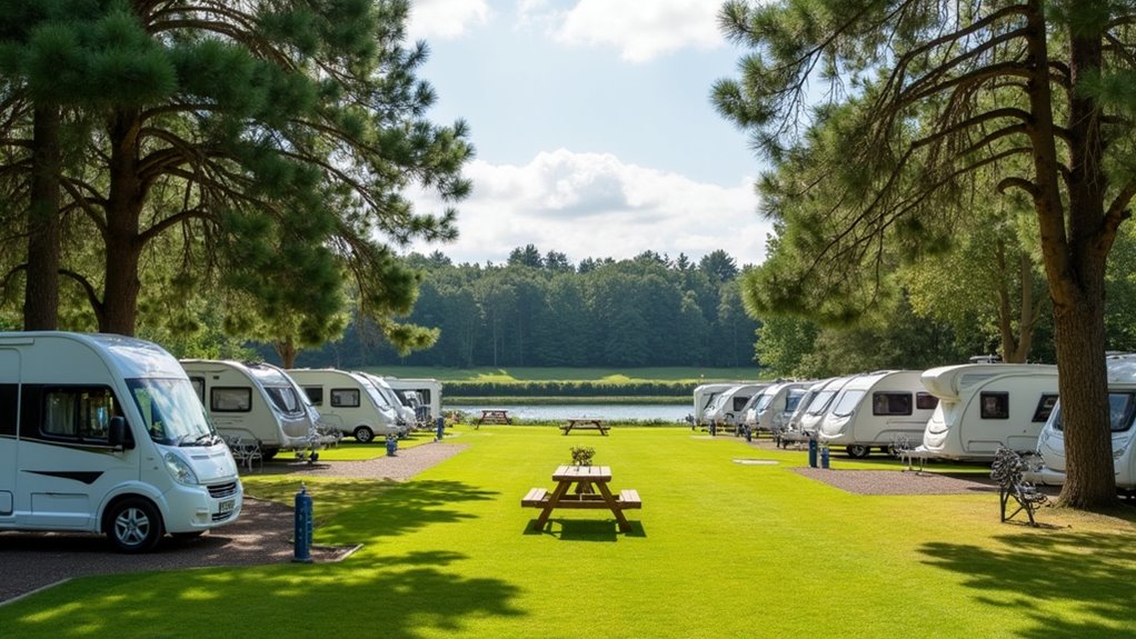 camping pitches facilities tranquility