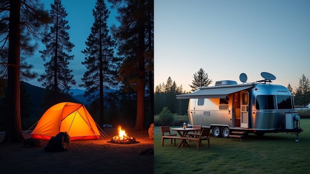 camping versus rving adventure