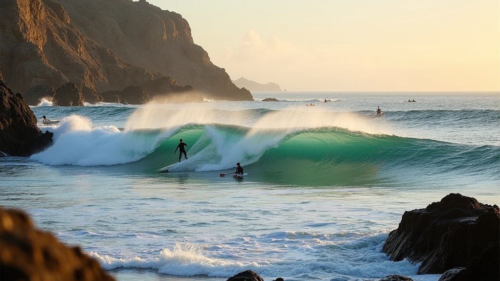 challenging waves calm paddling