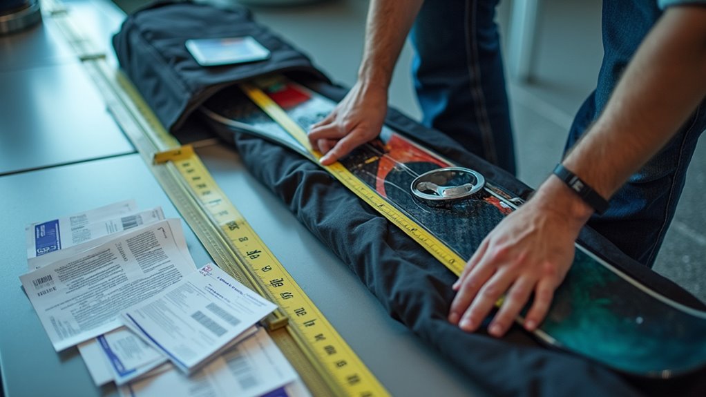 check airline snowboard baggage policies