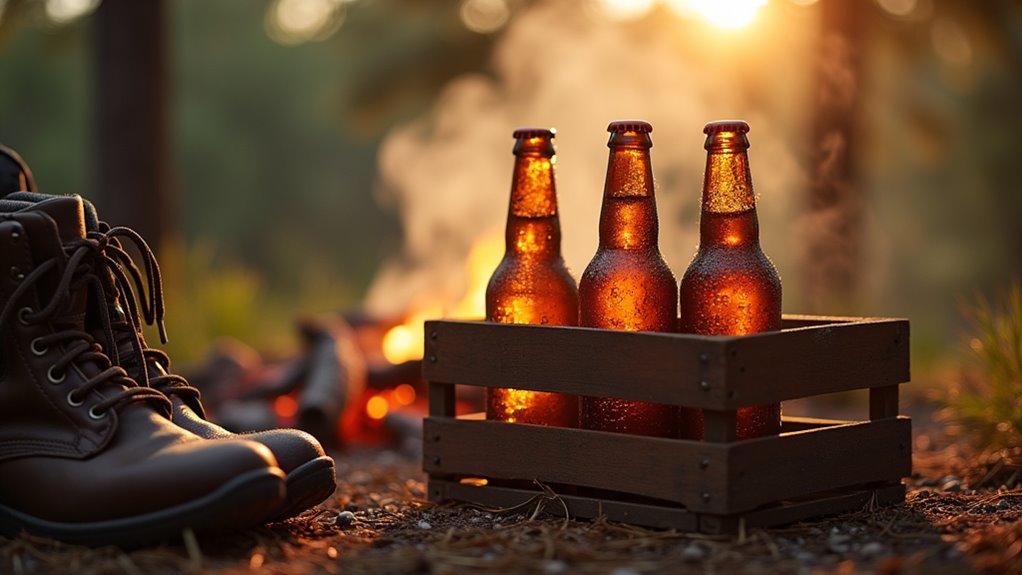 chilled beer after hike