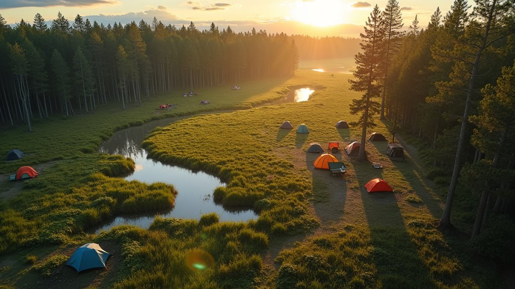 choose elevated breezy campsites