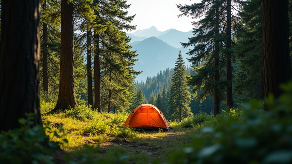 choose private quiet campsite