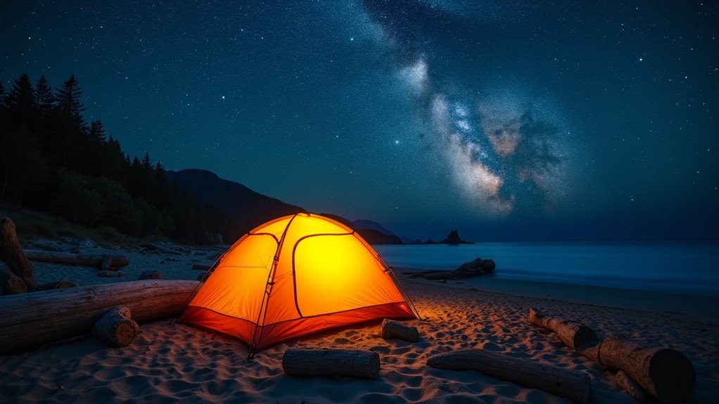 clear sky starry ocean view
