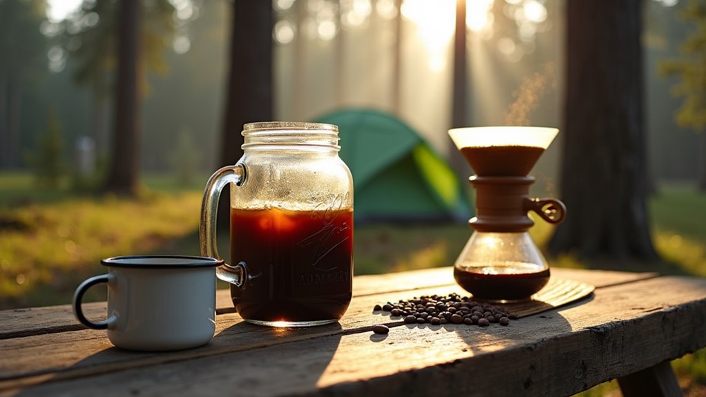 cold brew coffee camping
