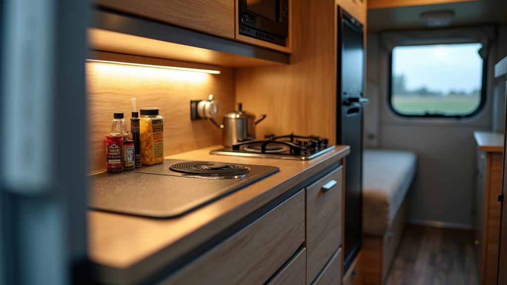 compact camping kitchen organization