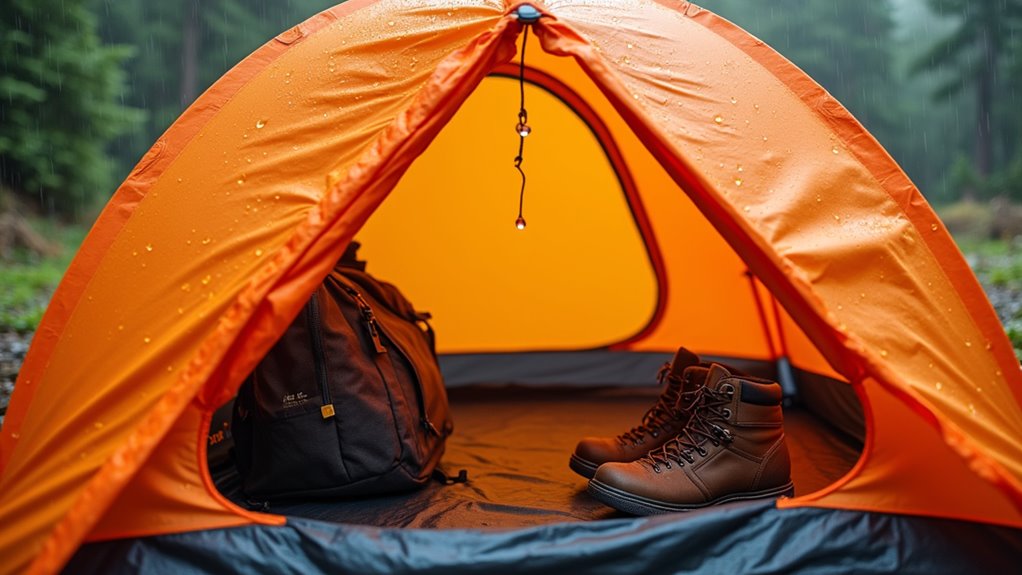 covered gear and cooking space