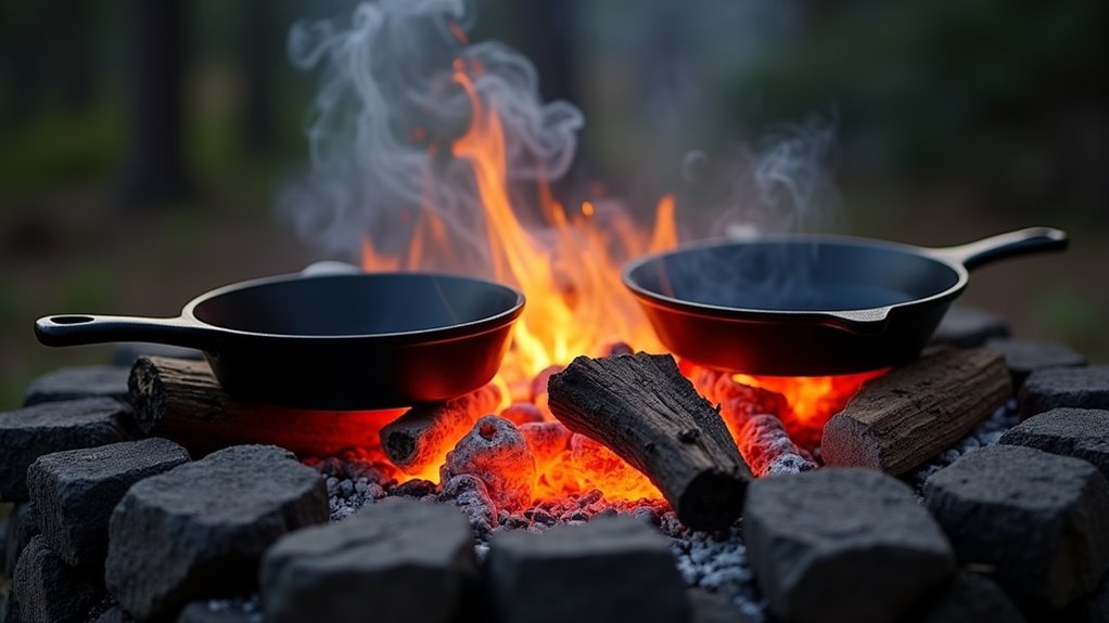 create two zone fire cooking