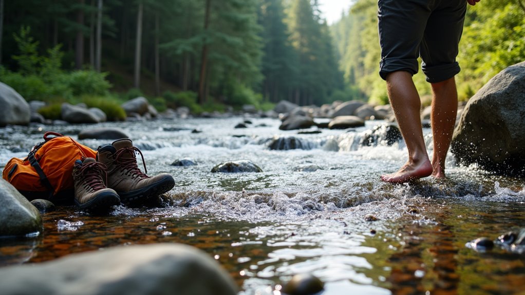 creek walking and water activities