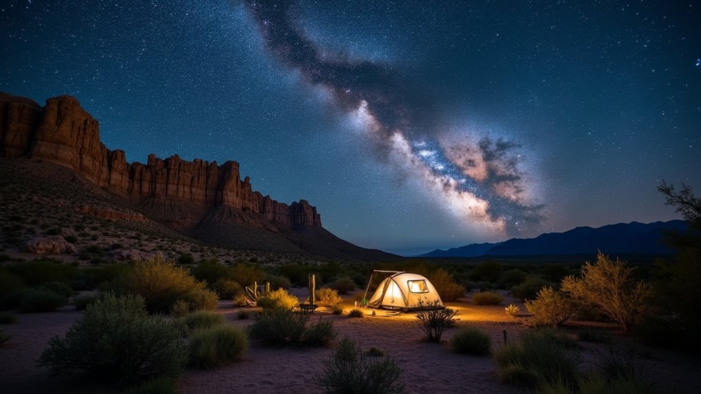 dark skies desert camping
