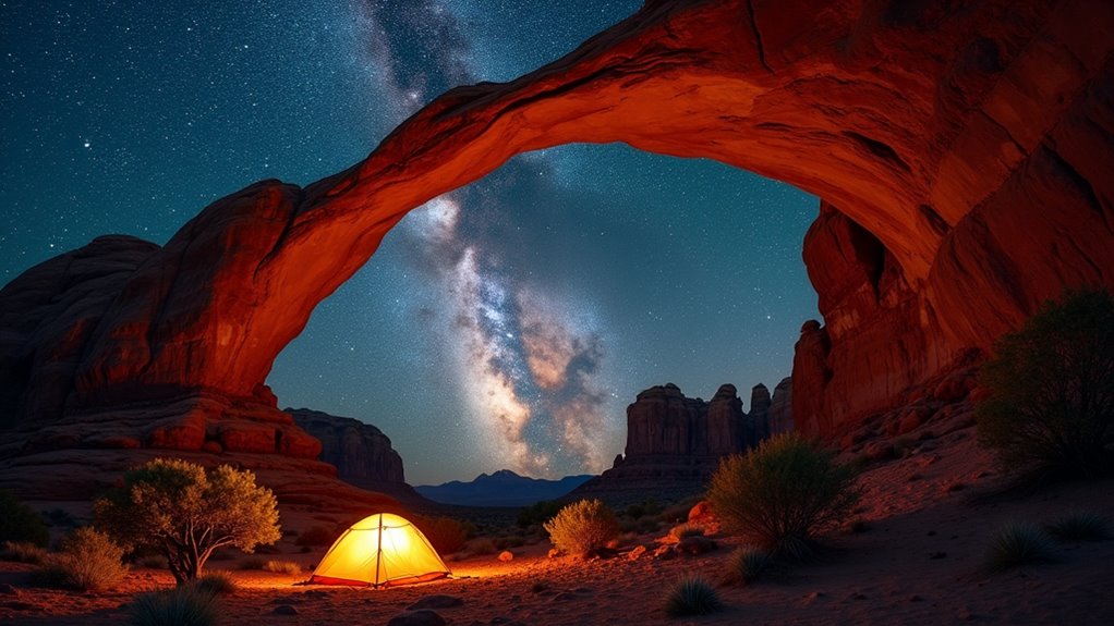 desert camping under stars
