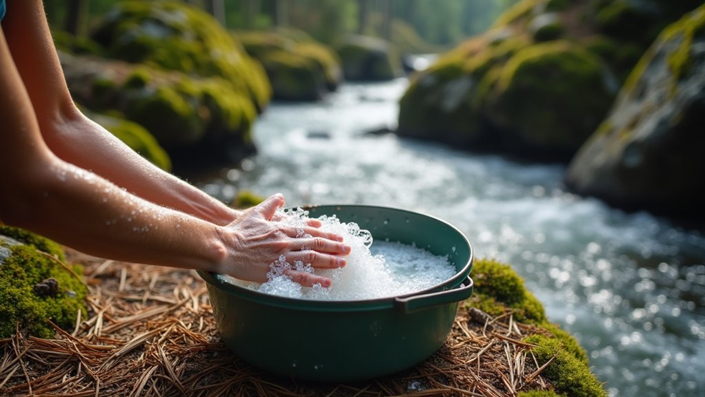 dispose soap properly away