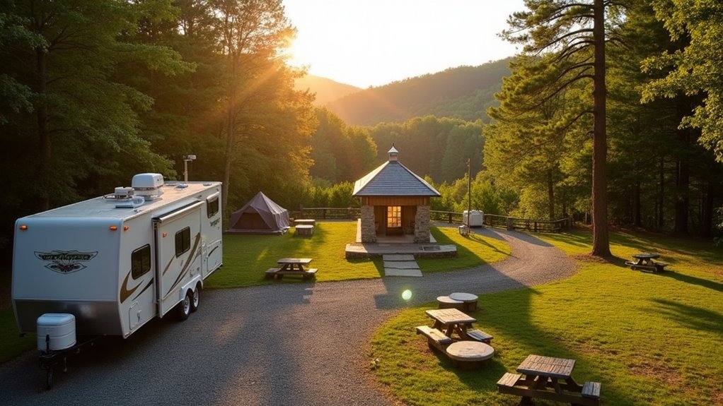 diverse camping and accommodation options