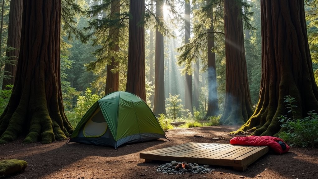 diverse campsites with amenities