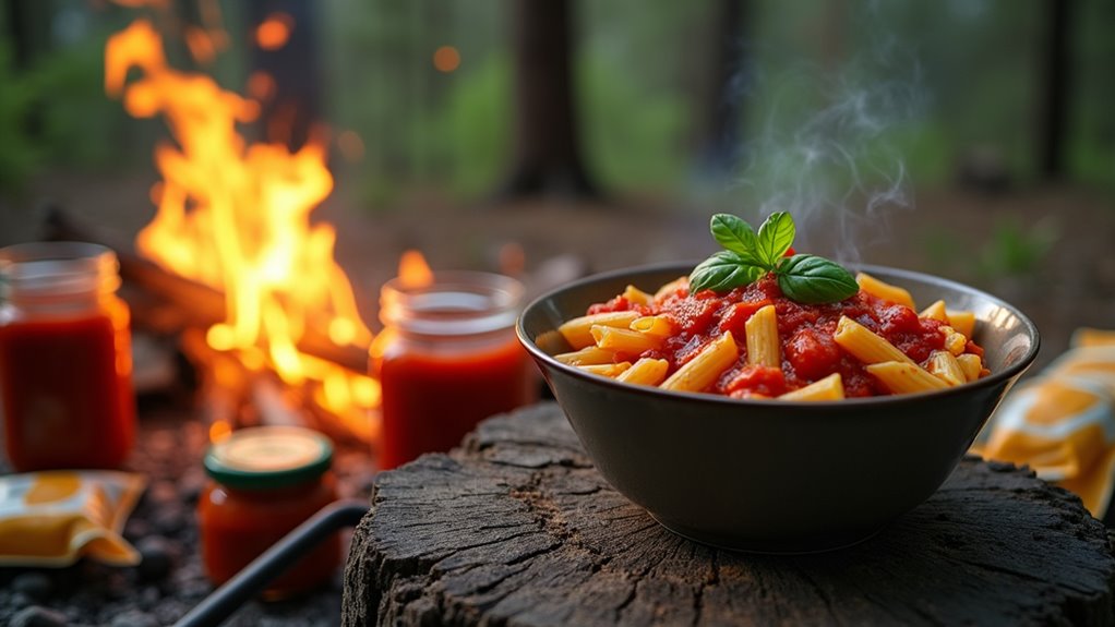 easy quick camping pasta