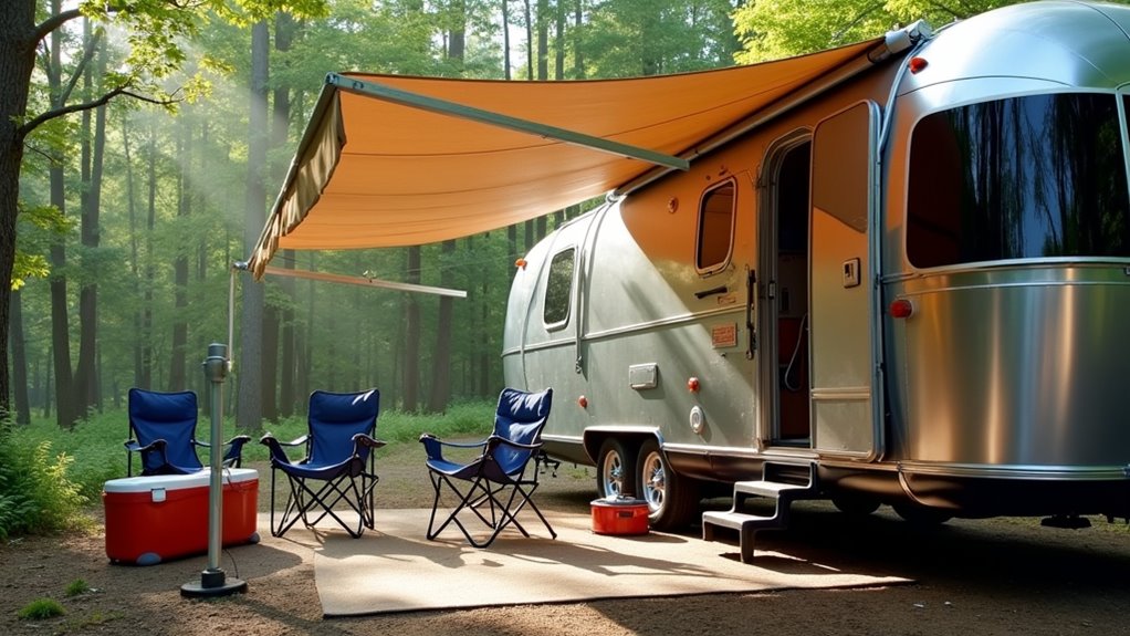 equipment protection with awning
