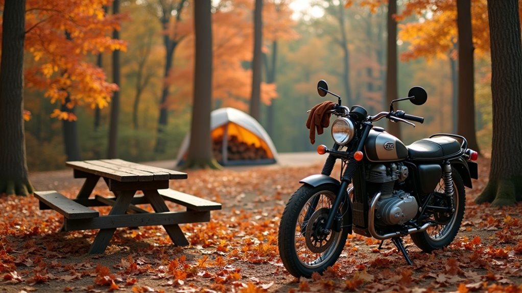 fall motorcycle camping essentials