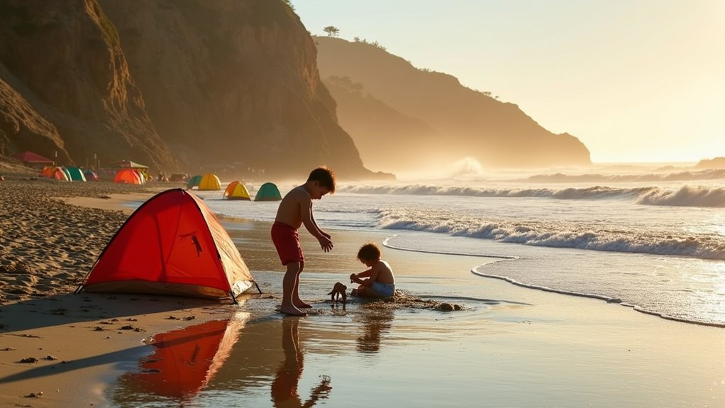 family beach camping adventures