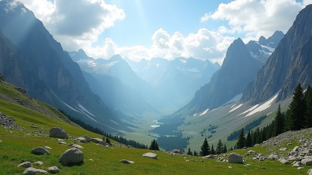 glacial carving of peaks