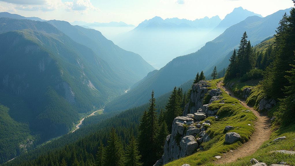 glacial valleys mountain trail