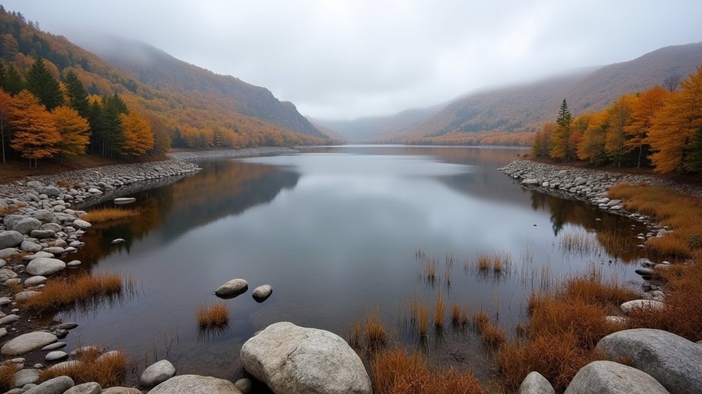glacially carved lake basin