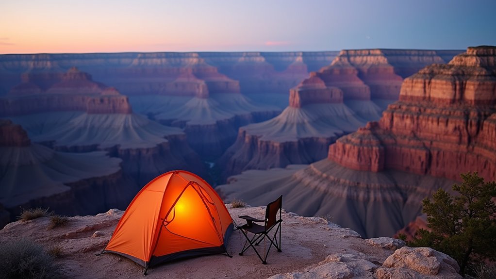 grand canyon rim camping views