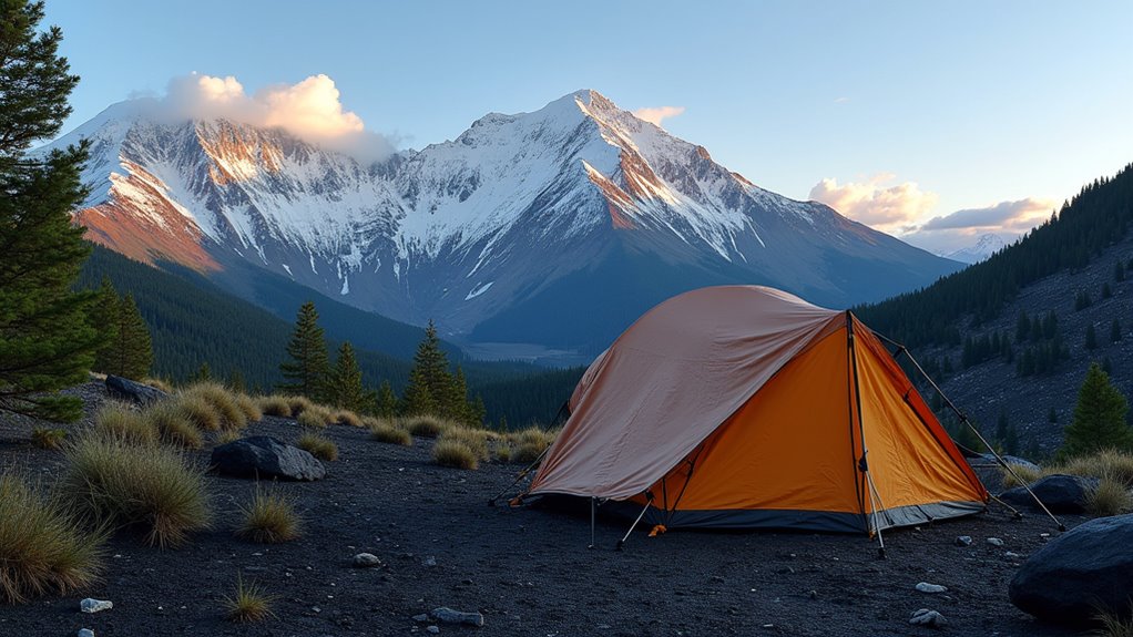 high altitude volcanic camping
