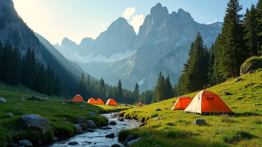 high quality alpine camping amenities