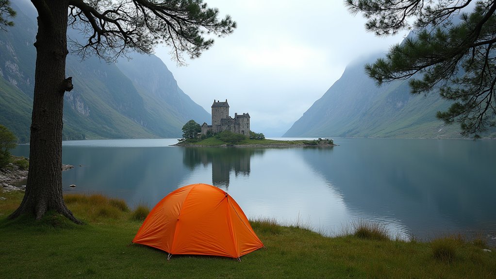 highland camping with lochs
