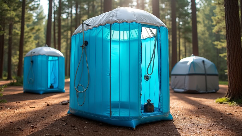 inflatable shower privacy system