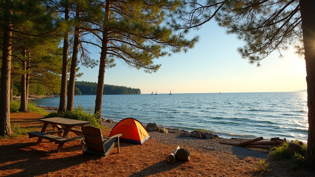 lakeside camping charming towns