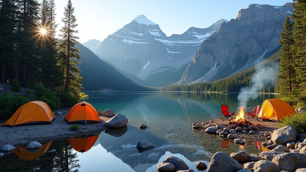 lakeside camping fishing affordability