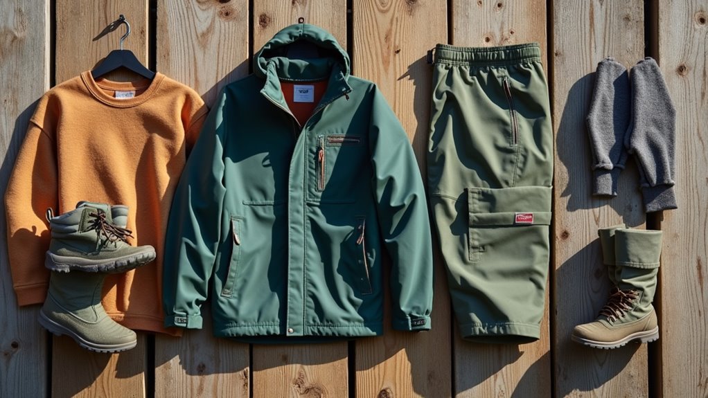 layered clothing for fishing