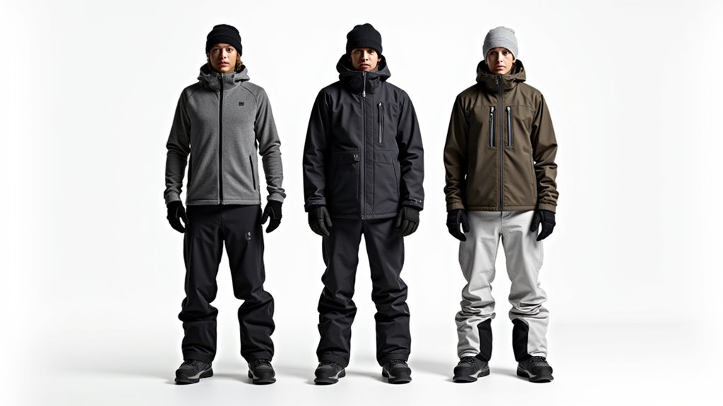 layered clothing for variable temperatures