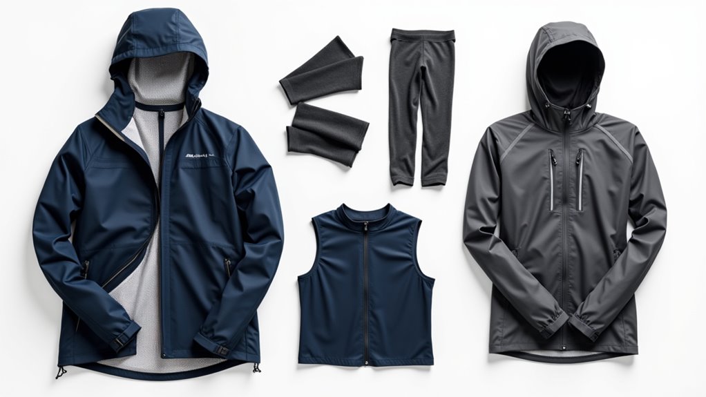 layered clothing for variable weather