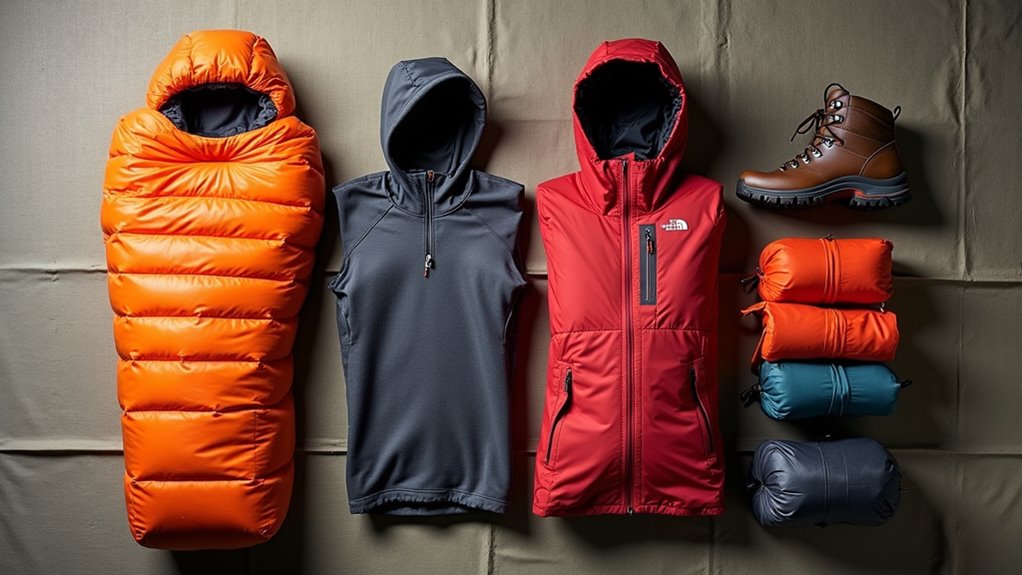 layered clothing for weather protection